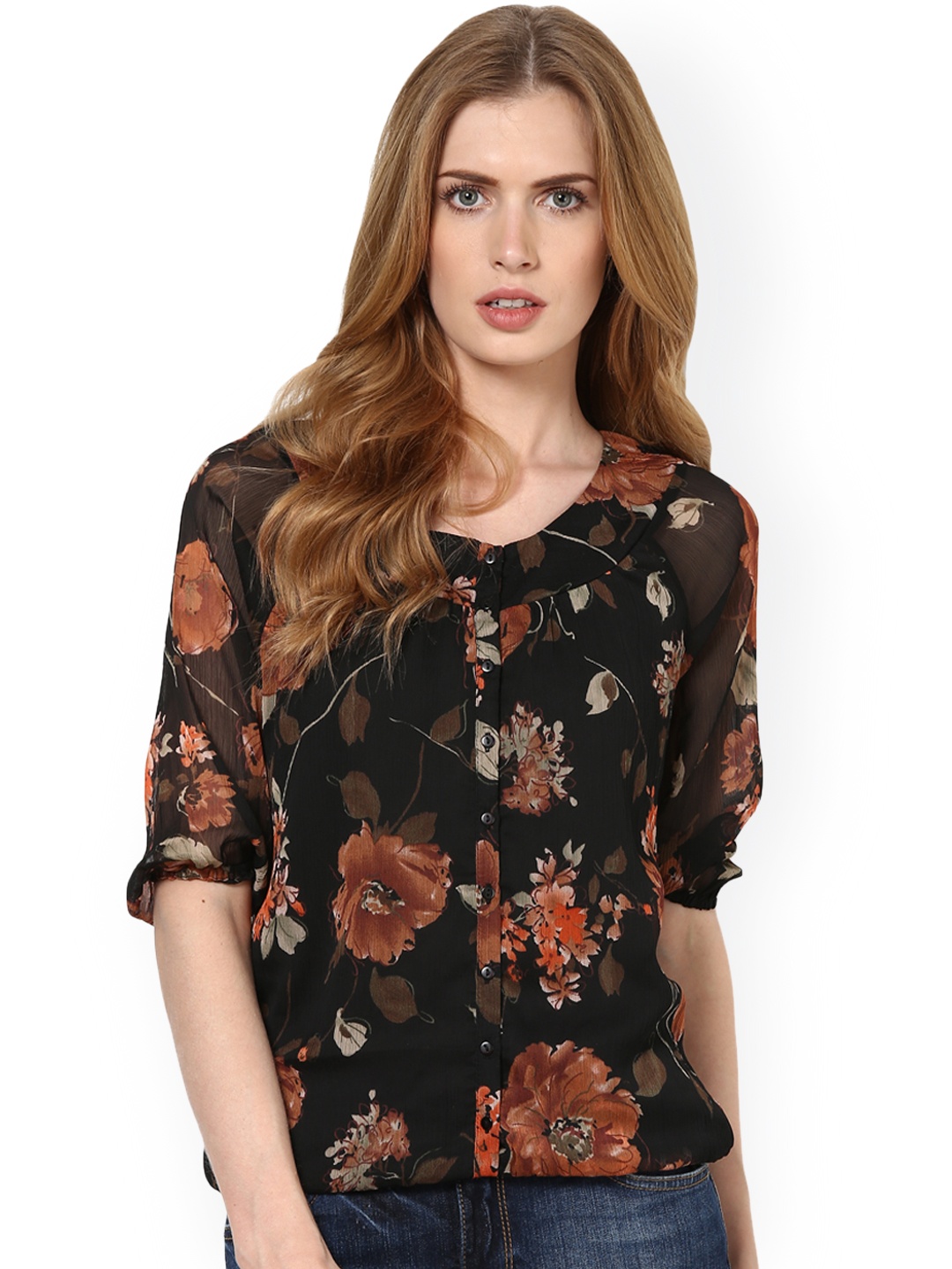 

Harpa Women Black Printed Top
