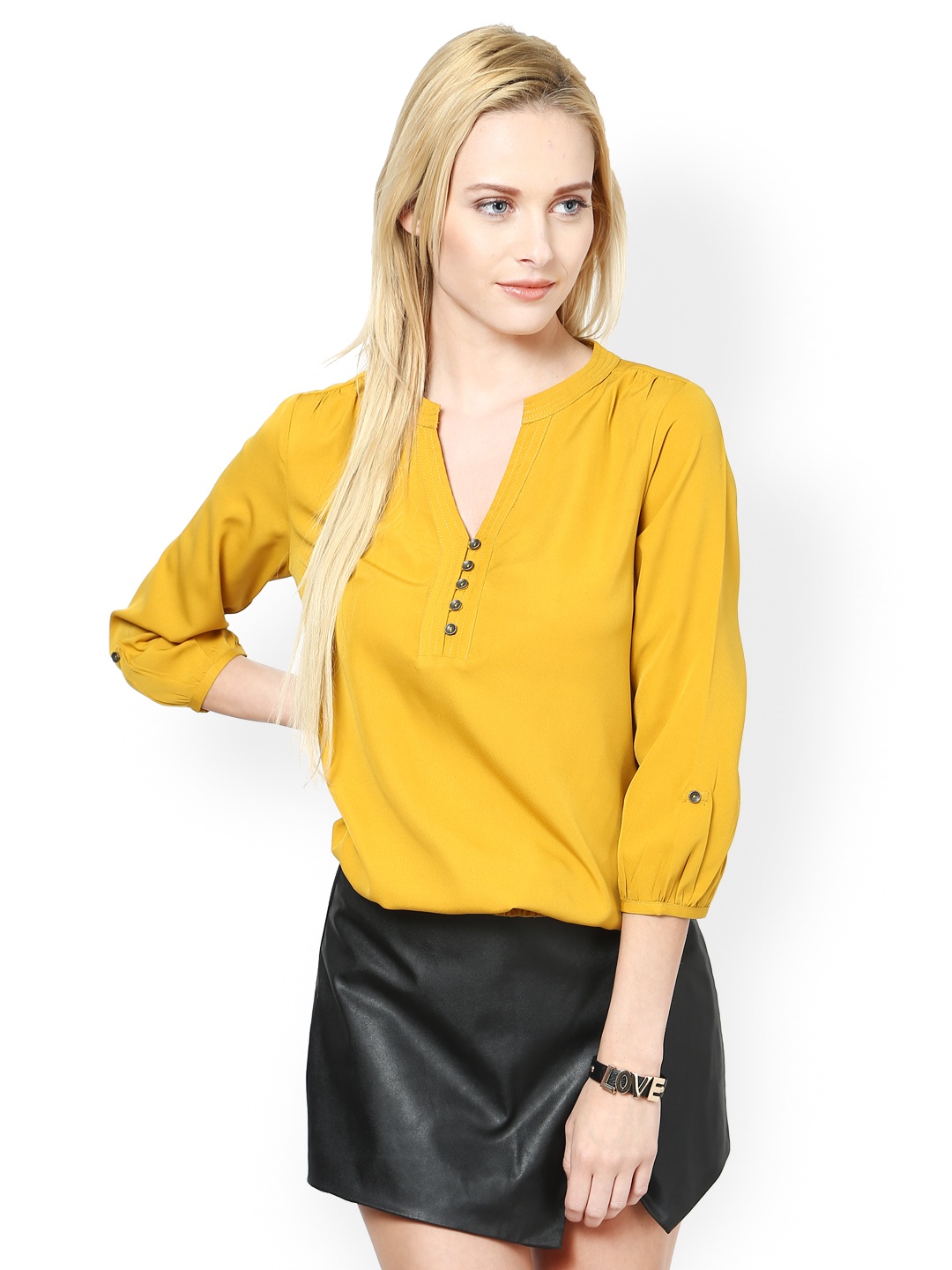 

Harpa Women Mustard Yellow Top