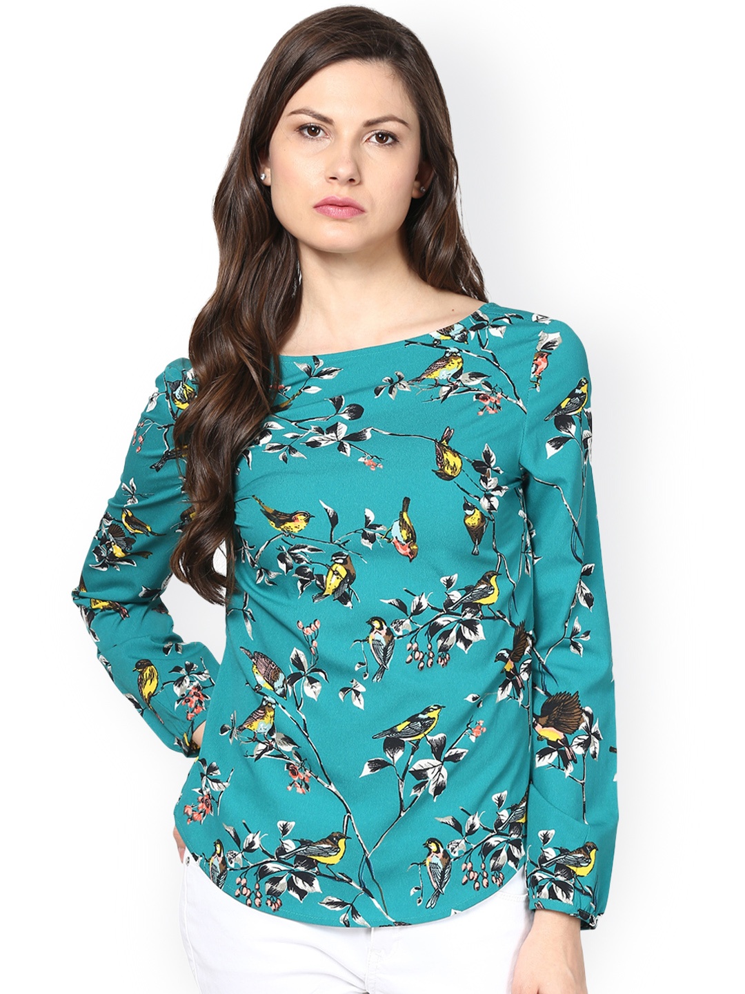 

Harpa Women Green Printed Top