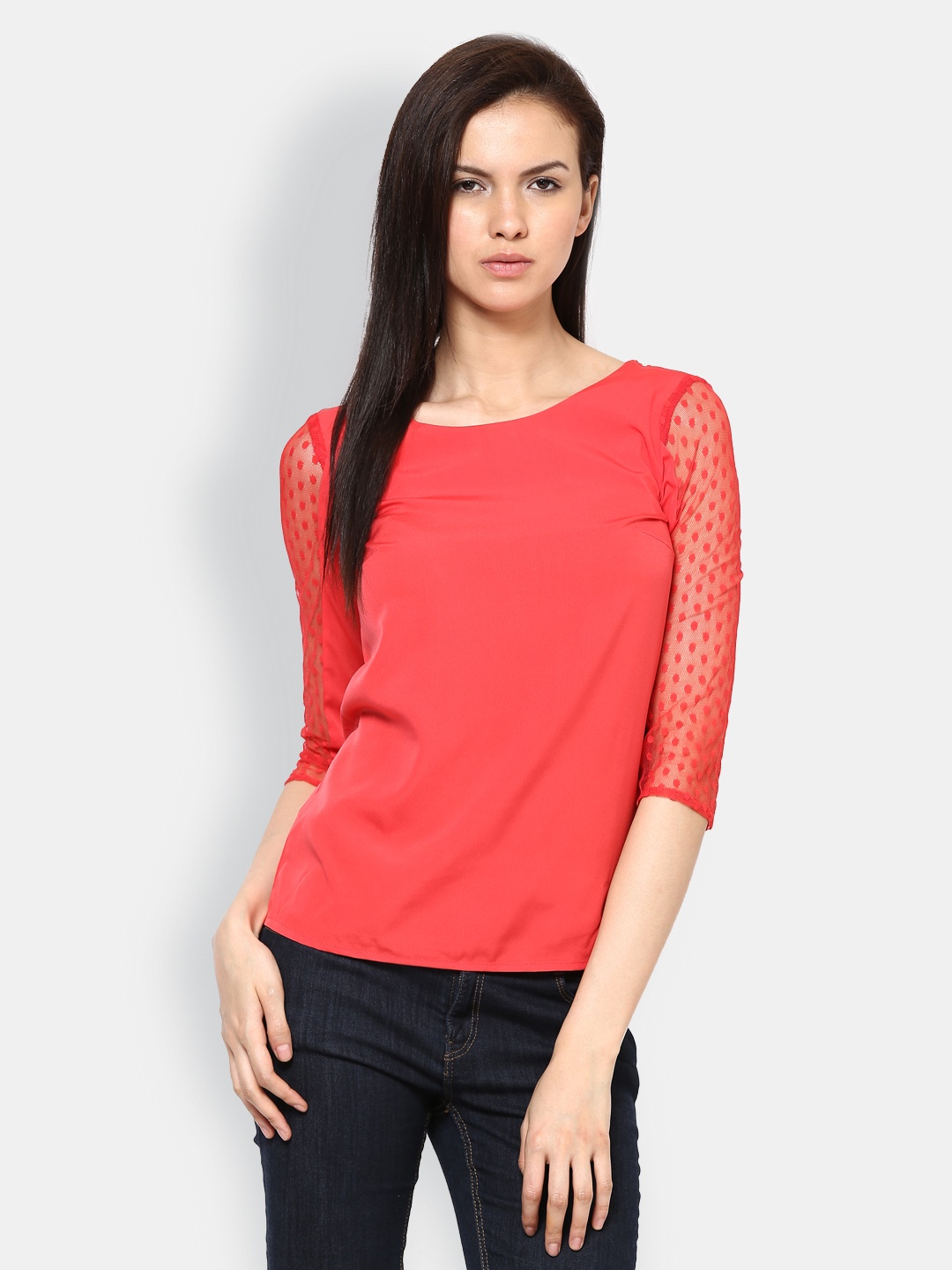 

Harpa Women Peach Coloured Formal Top