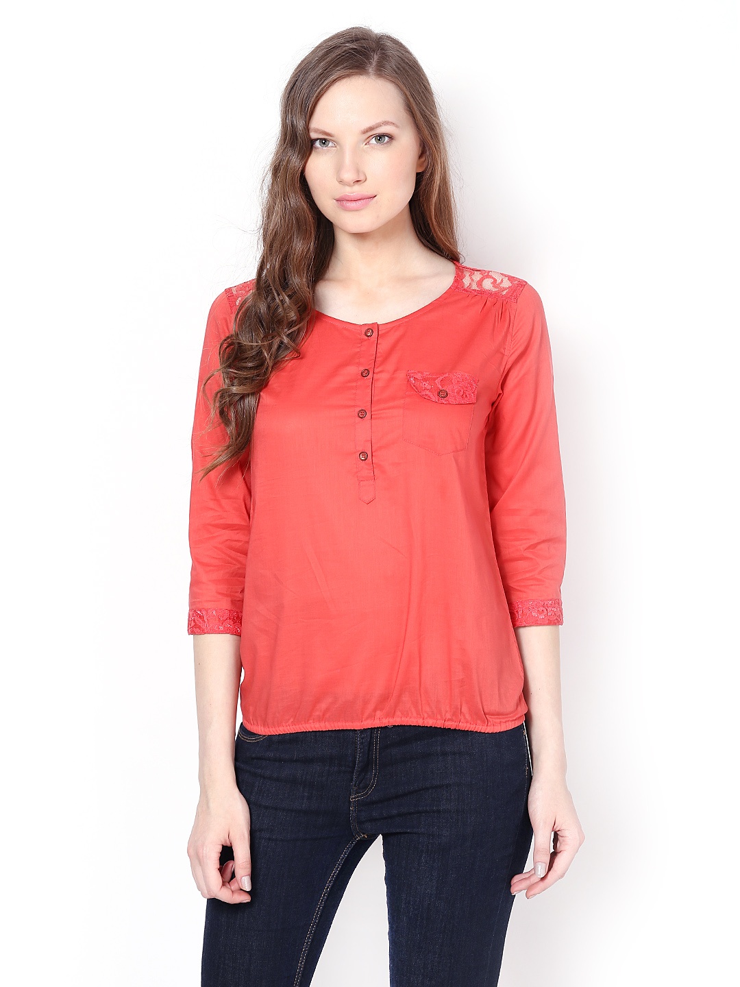 

Harpa Women Coral Red Top