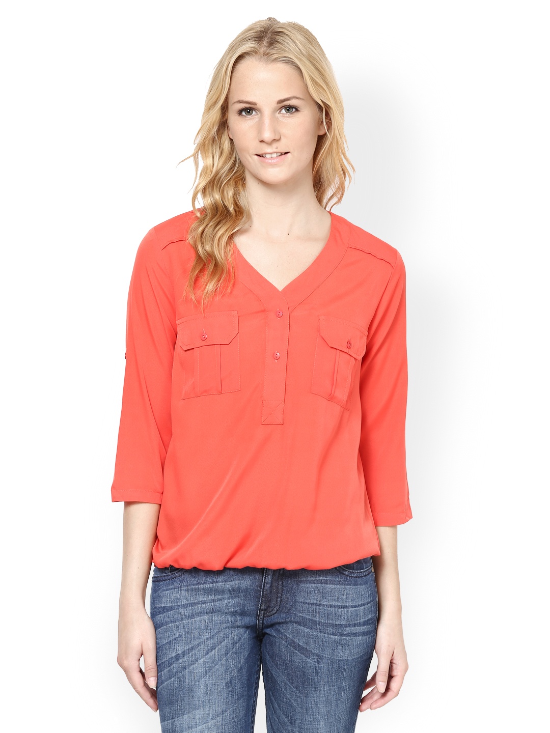 

Harpa Women Coral Orange Top