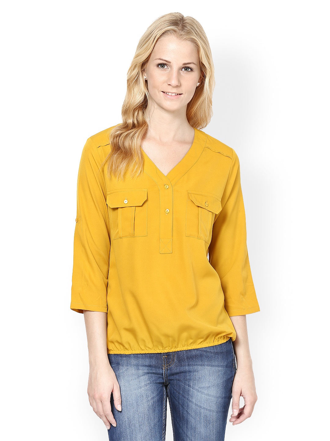 

Harpa Women Mustard Yellow Top