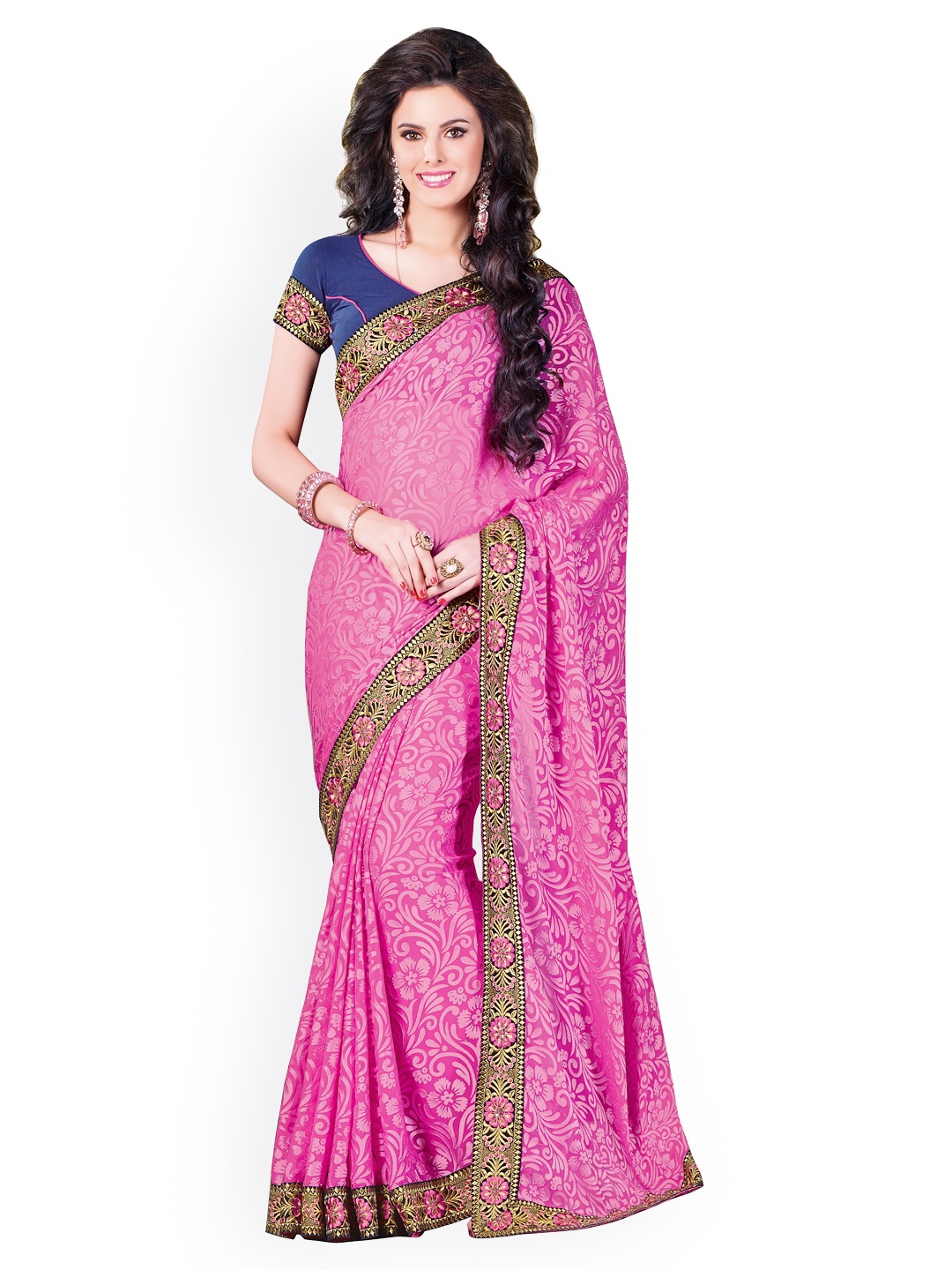 

Kalista Pink Brasso Partywear Saree
