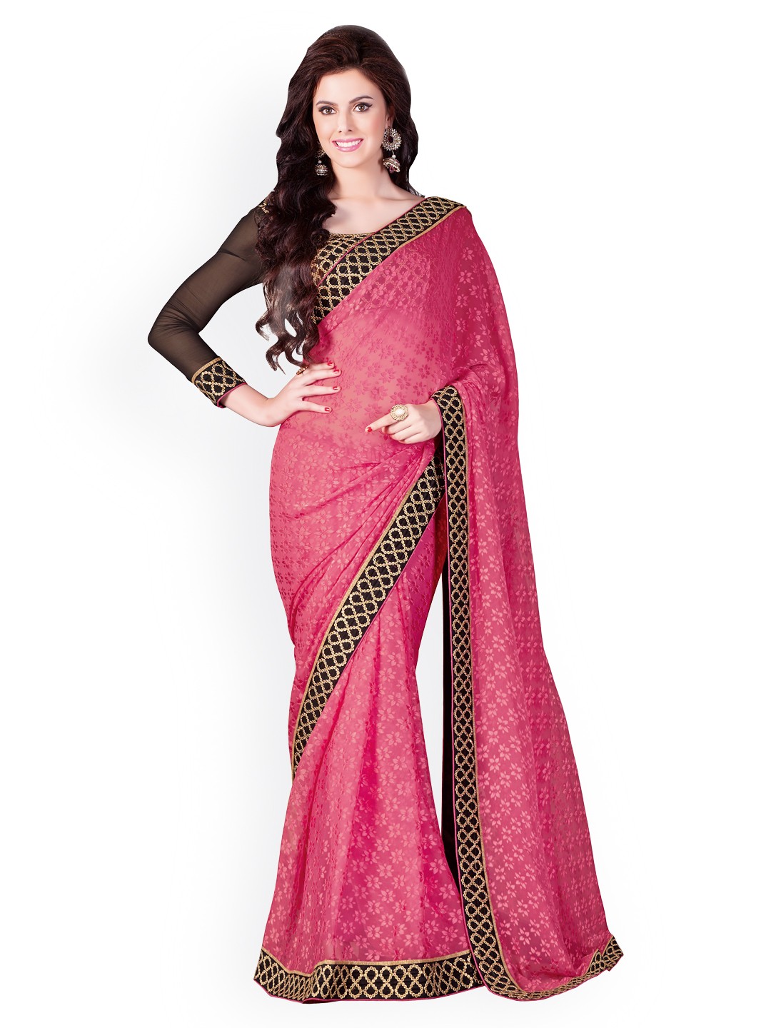 

Kalista Pink Brasso Partywear Saree