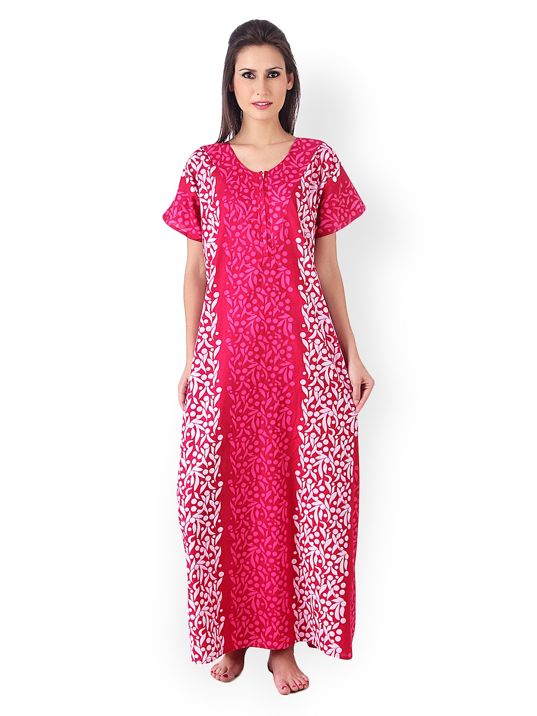 

Masha Pink Printed Nightdress NT3-6