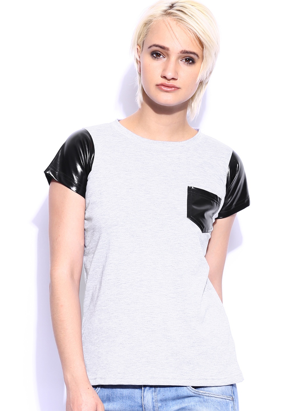 

Miss Chase Women Grey Melange Top