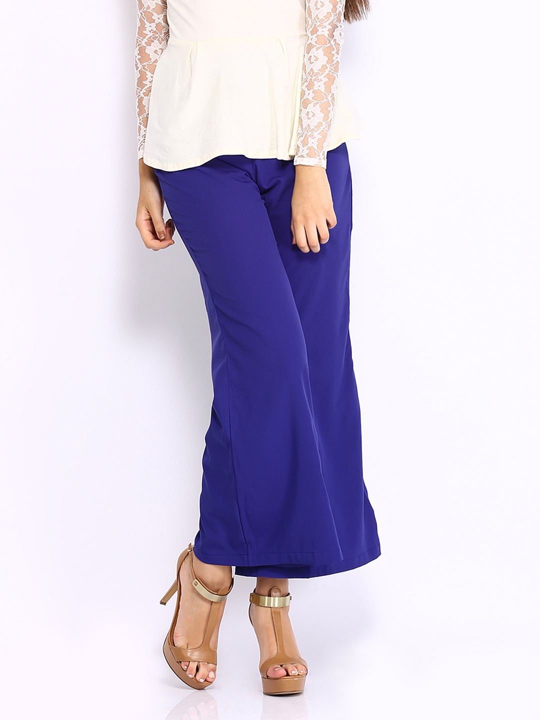 

Miss Chase Women Royal Blue Palazzo Trousers