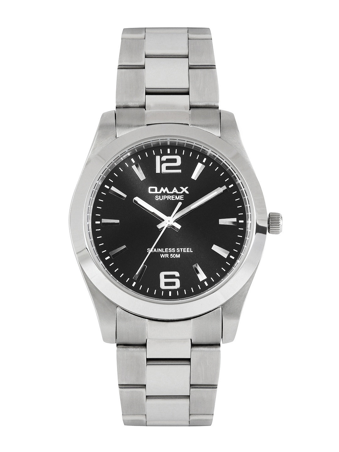 

Omax Men Black Dial Watch SS152