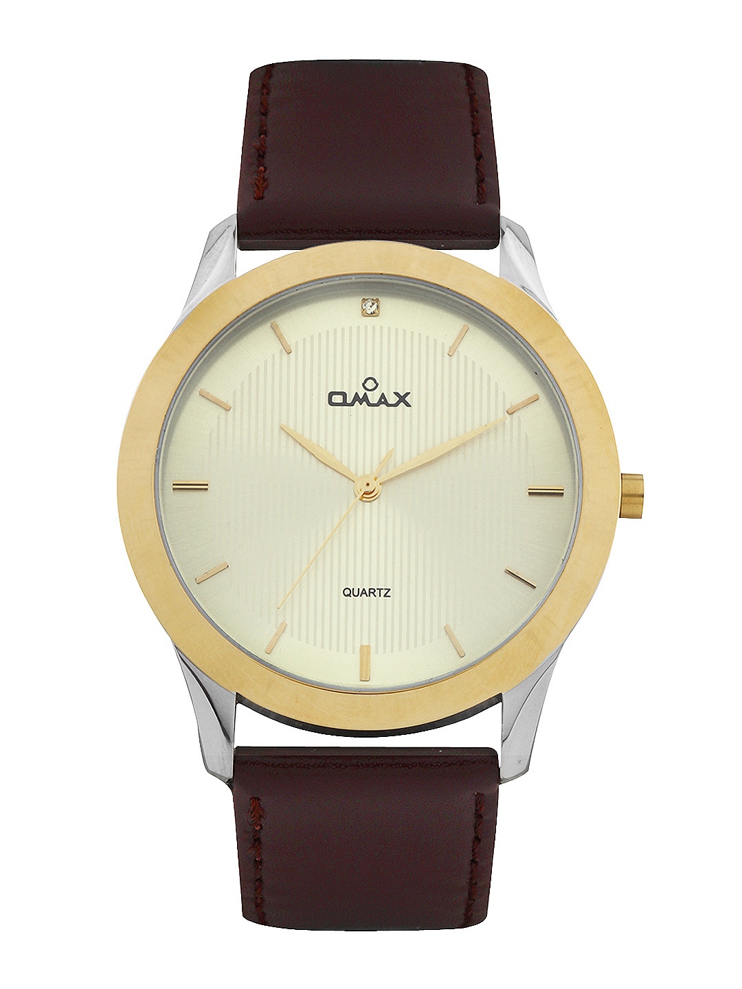 

Omax Men Dull Gold Toned Dial Watch