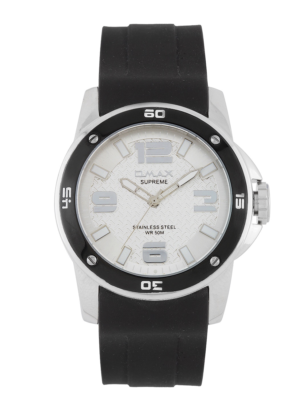 

Omax Men Silver Toned Dial Watch