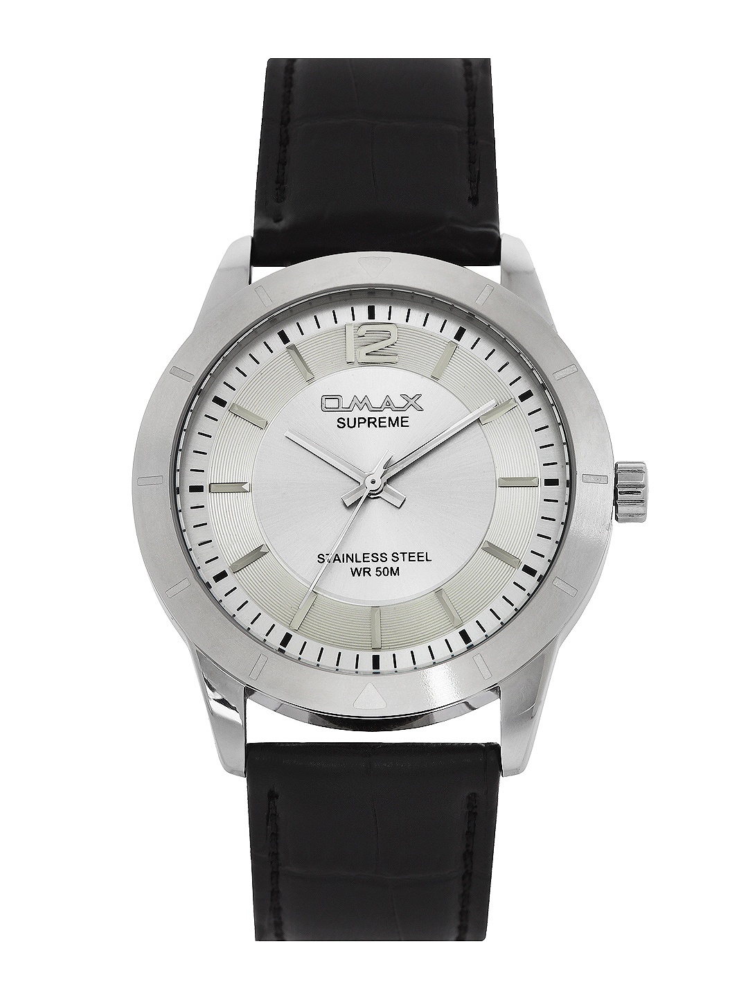 

Omax Men Silver Toned Dial Watch