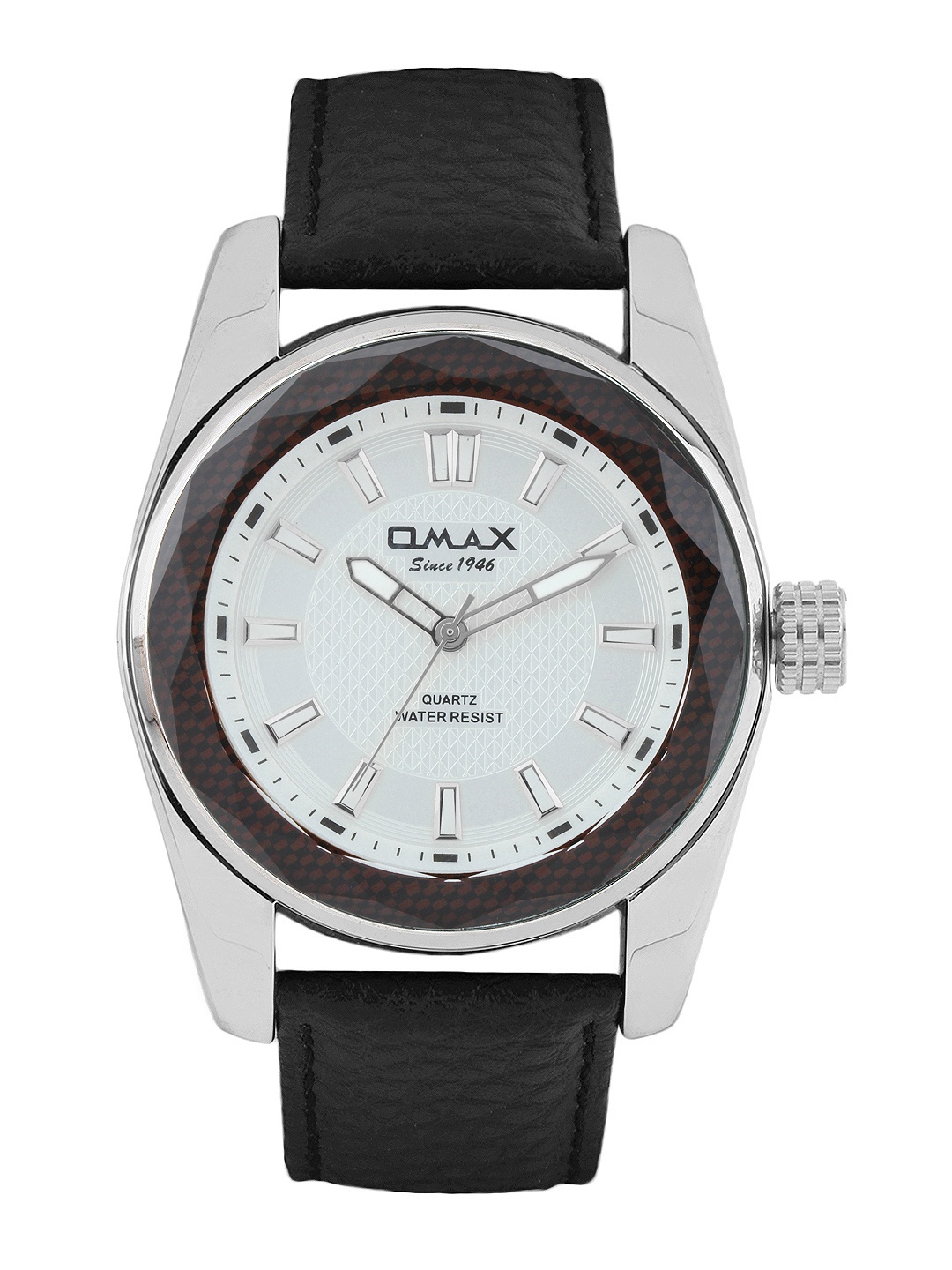 

Omax Men Silver Toned Dial Watch