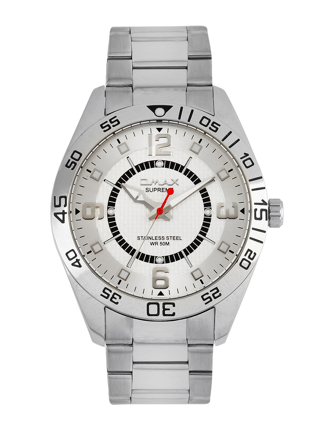 

Omax Men Silver Toned Dial Watch