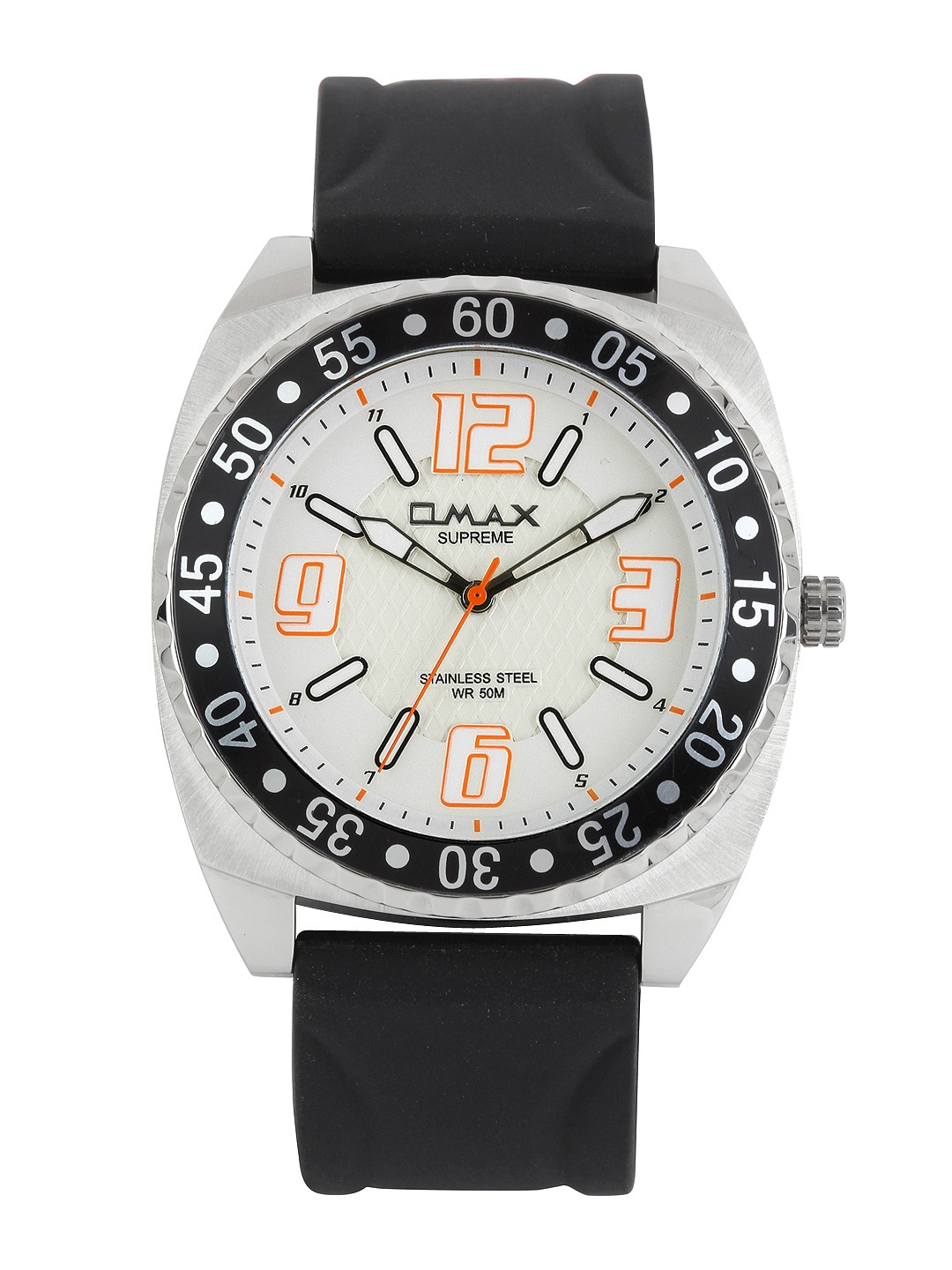 

Omax Men White Dial Watch SS335