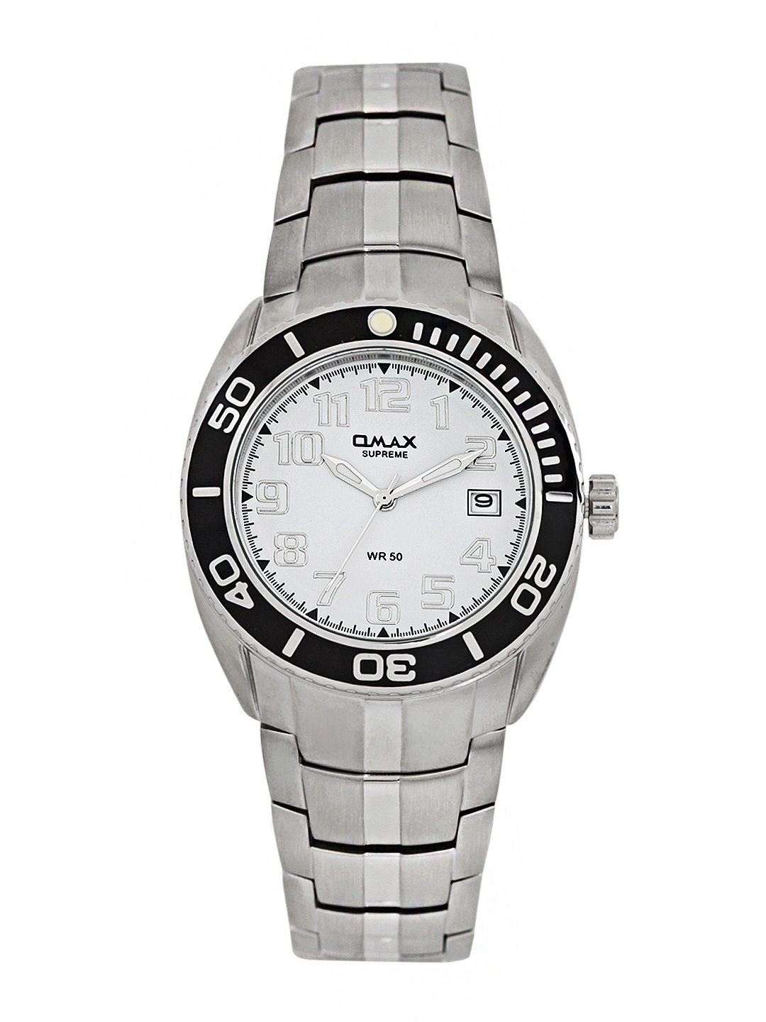 

Omax Men White Dial Watch SS196