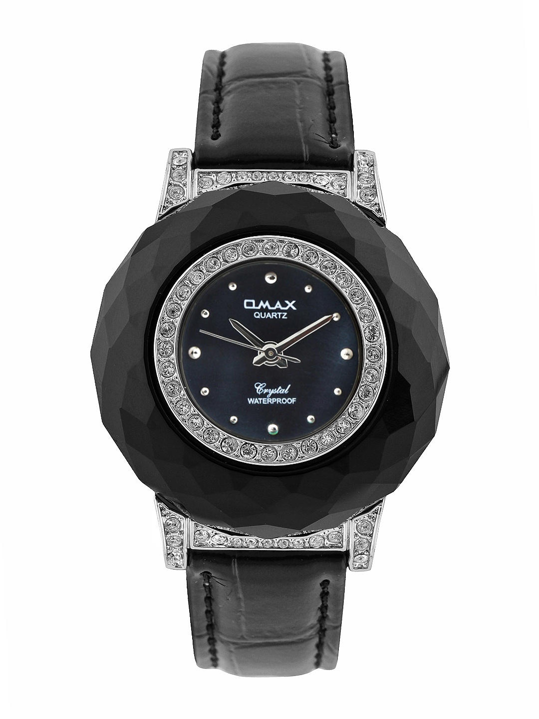 

Omax Women Pearly Black Dial Watch