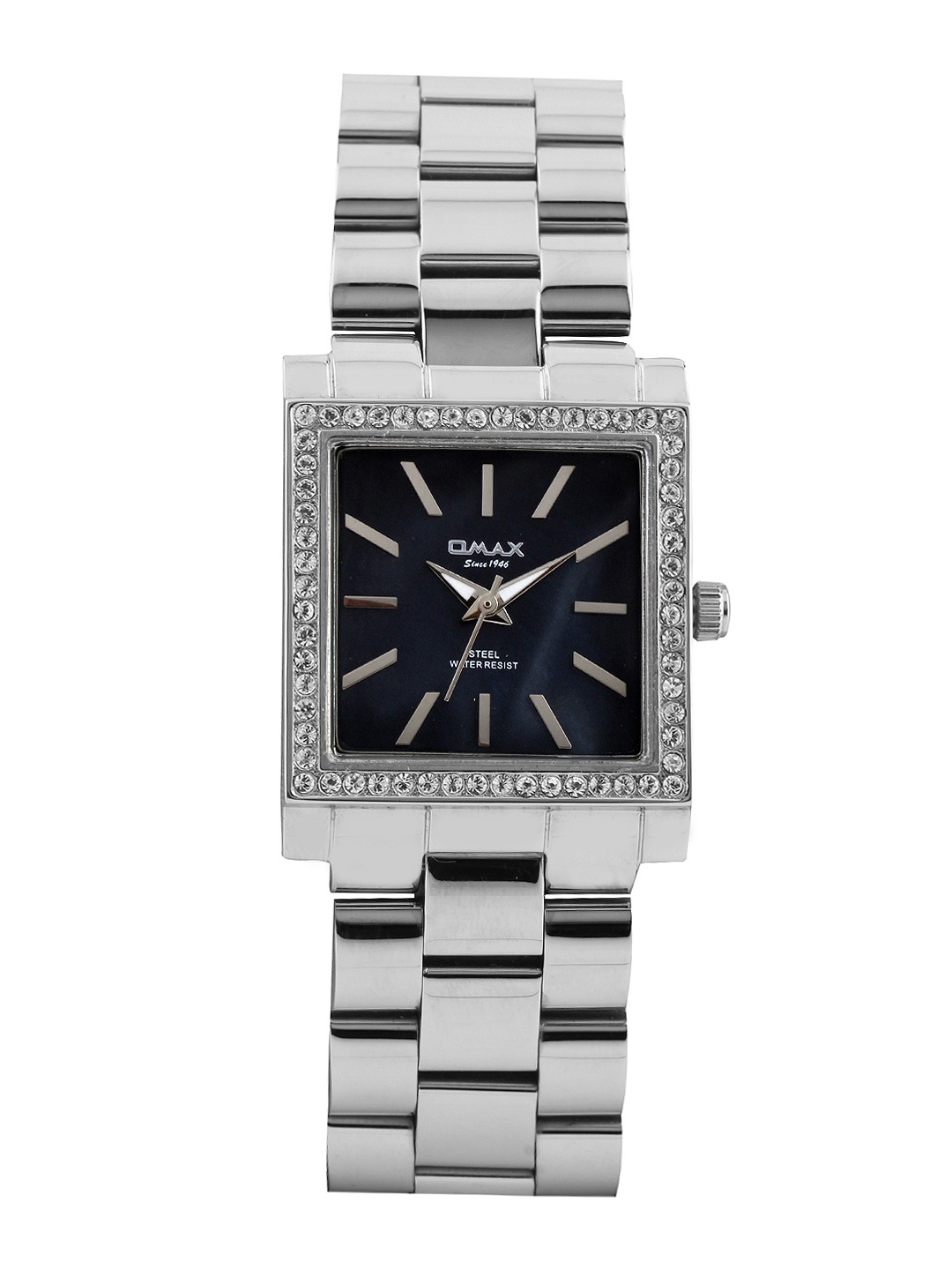 

Omax Women Pearly Grey Dial Watch