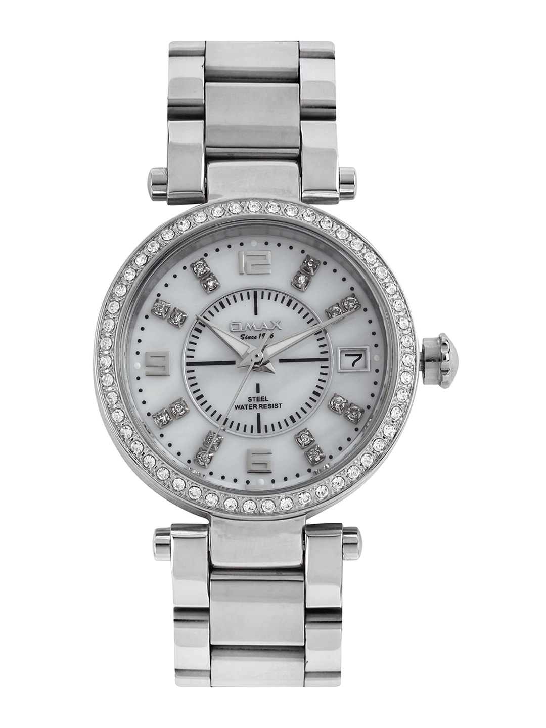 

Omax Women Pearly White Dial Watch