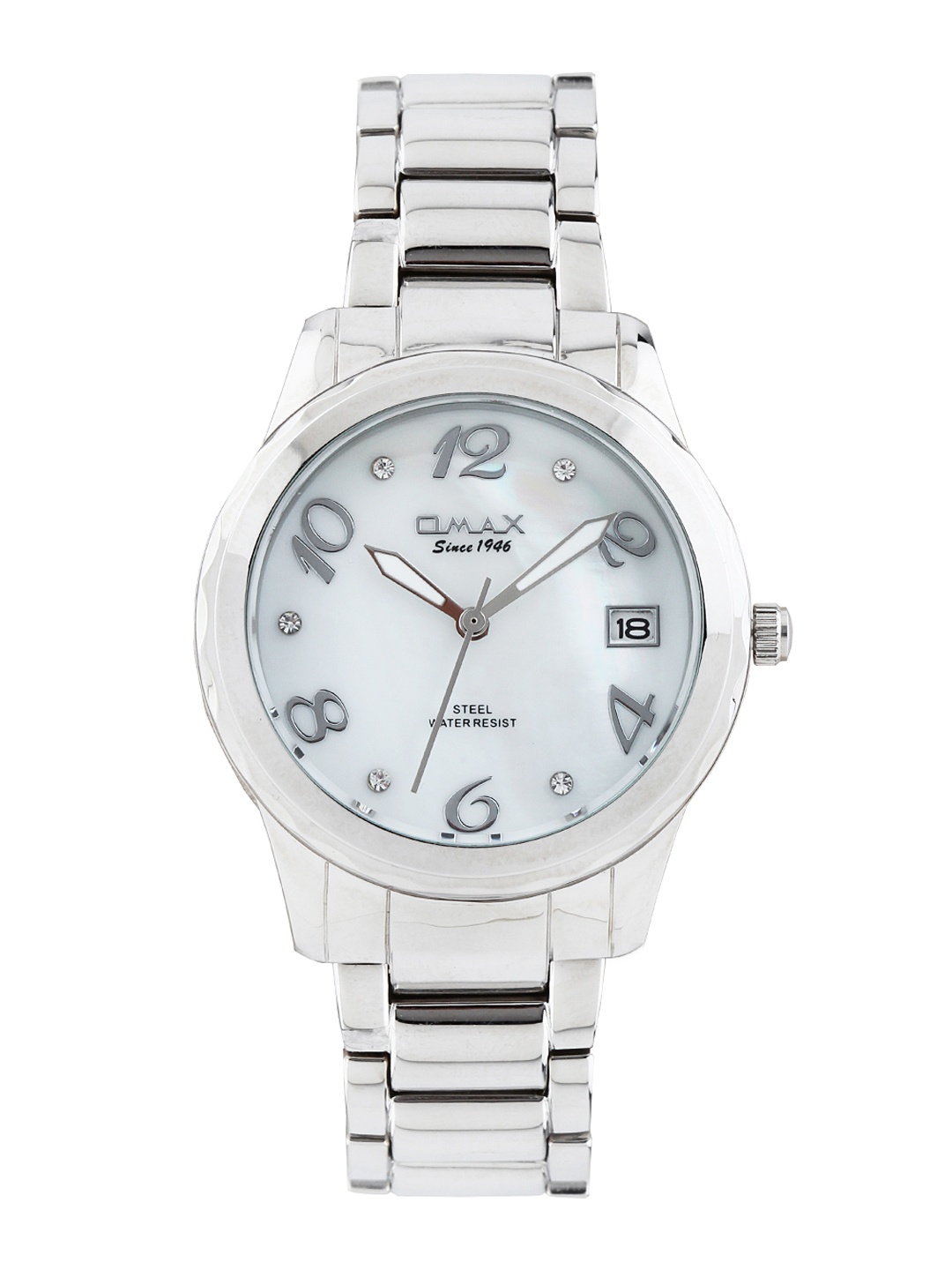 

Omax Women Pearly White Dial Watch