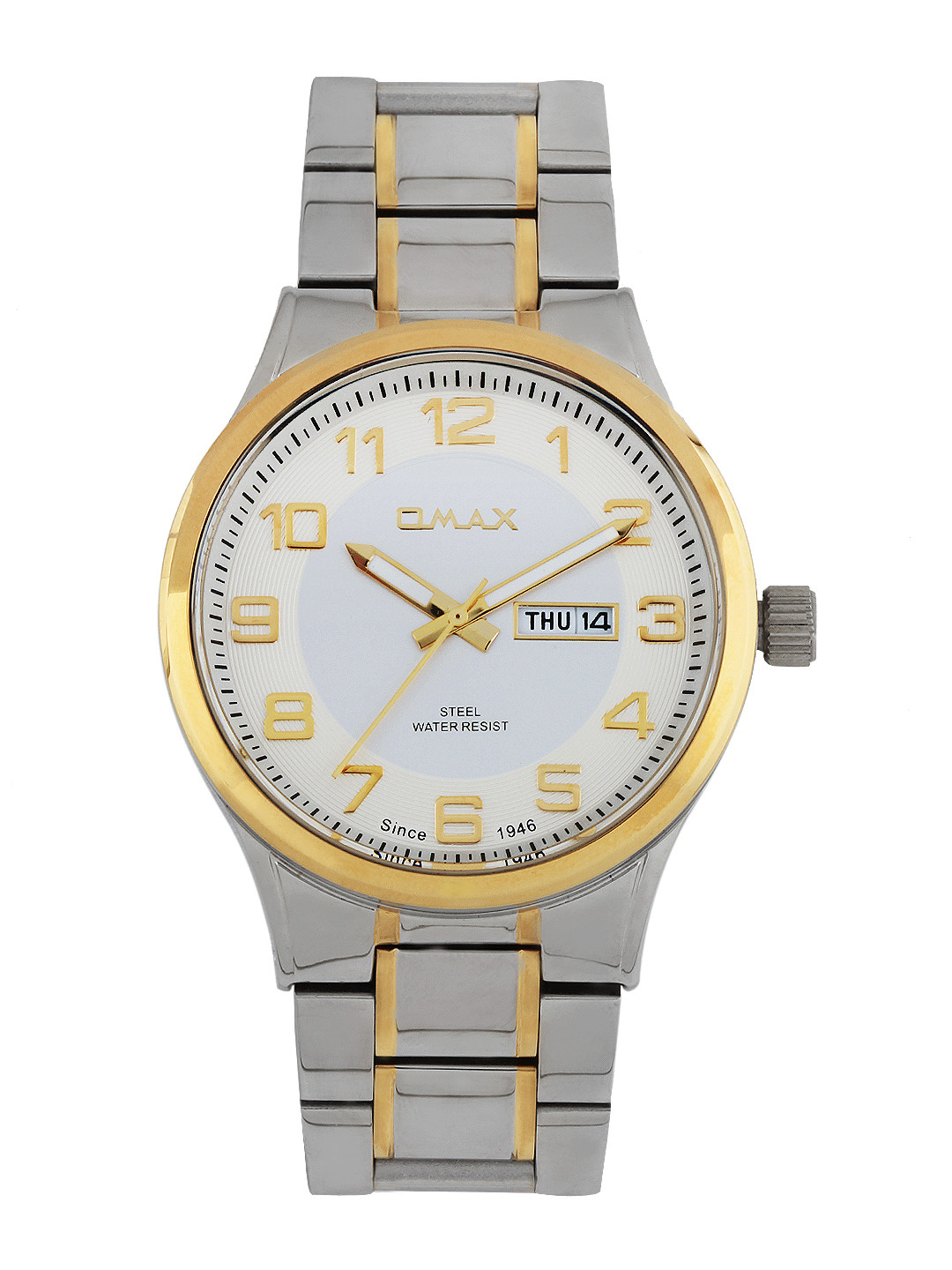 

Omax Men Silver Toned Dial Watch