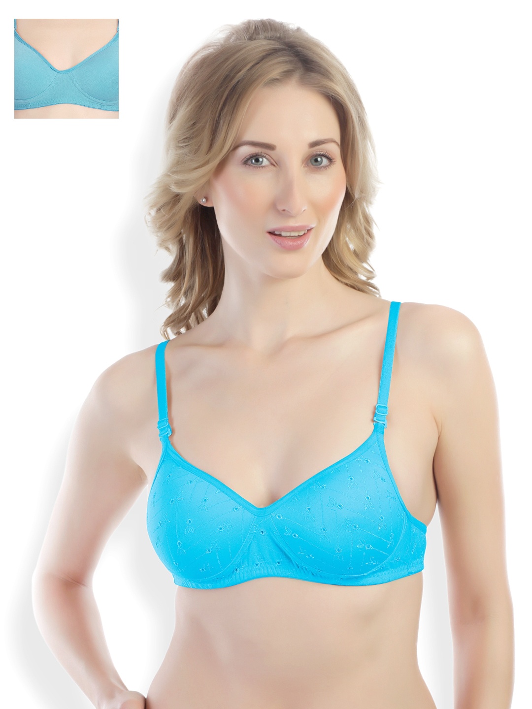 

Tweens Pack of 2 Blue Full-Coverage T-shirt Bras TW1302TBLU-TW1301TBLU