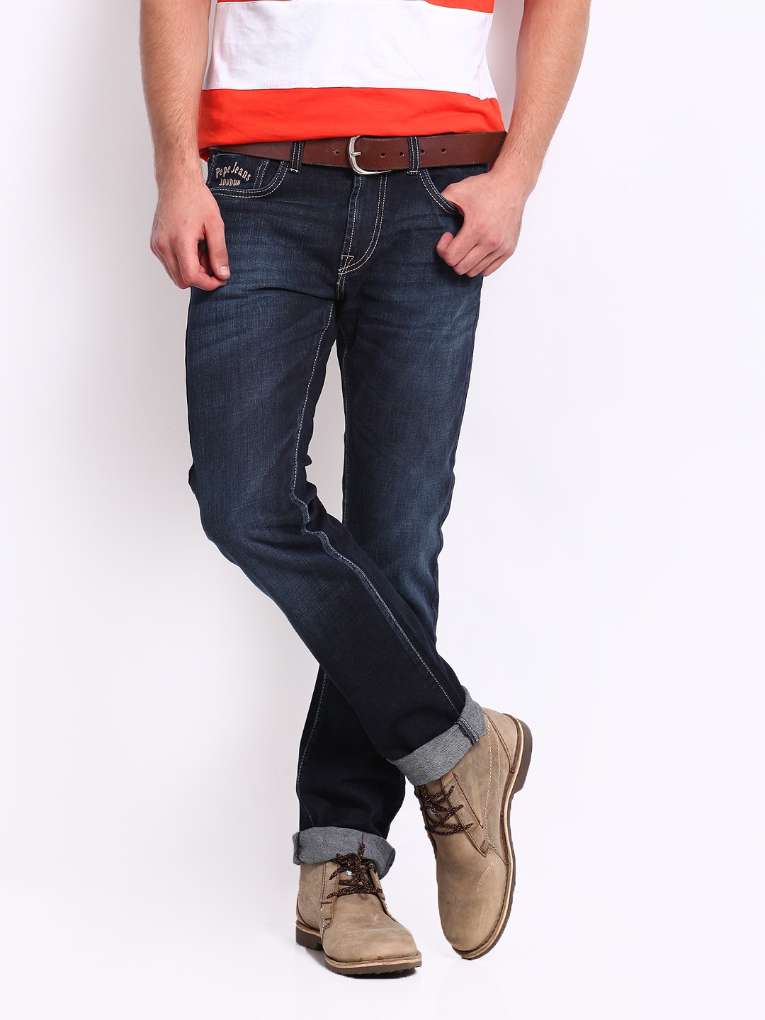 

Pepe Jeans Men Navy Vapour Skinny Fit Jeans, Navy blue