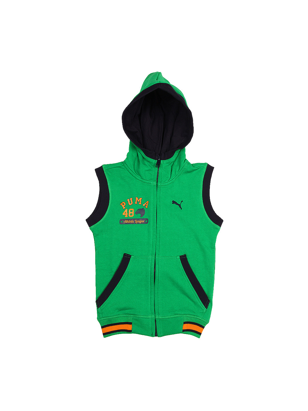 

Puma Boys Green Sleeveless Sweat Jacket
