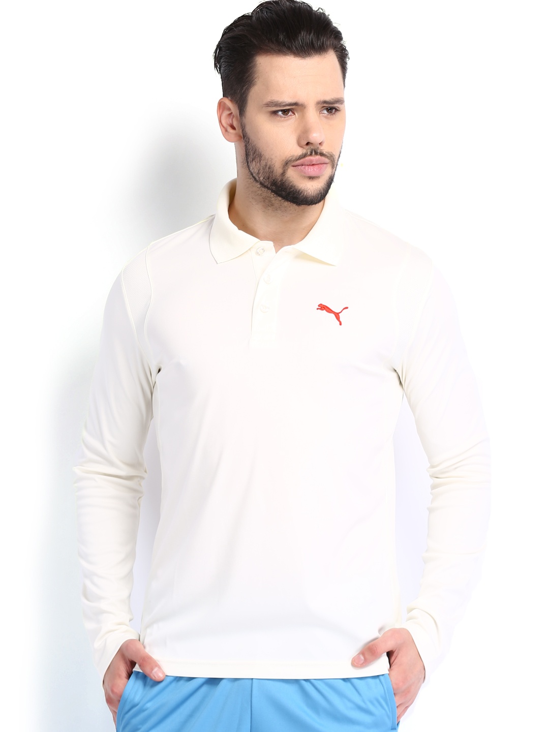 

Puma Men Off-White Polo T-shirt