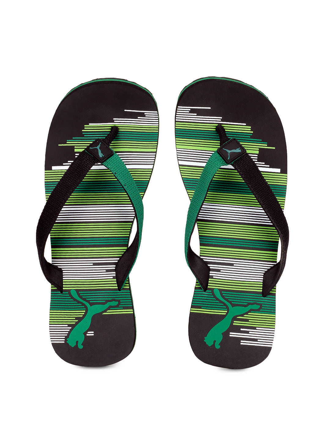 

Puma Unisex Beach Black & Green Flip Flops