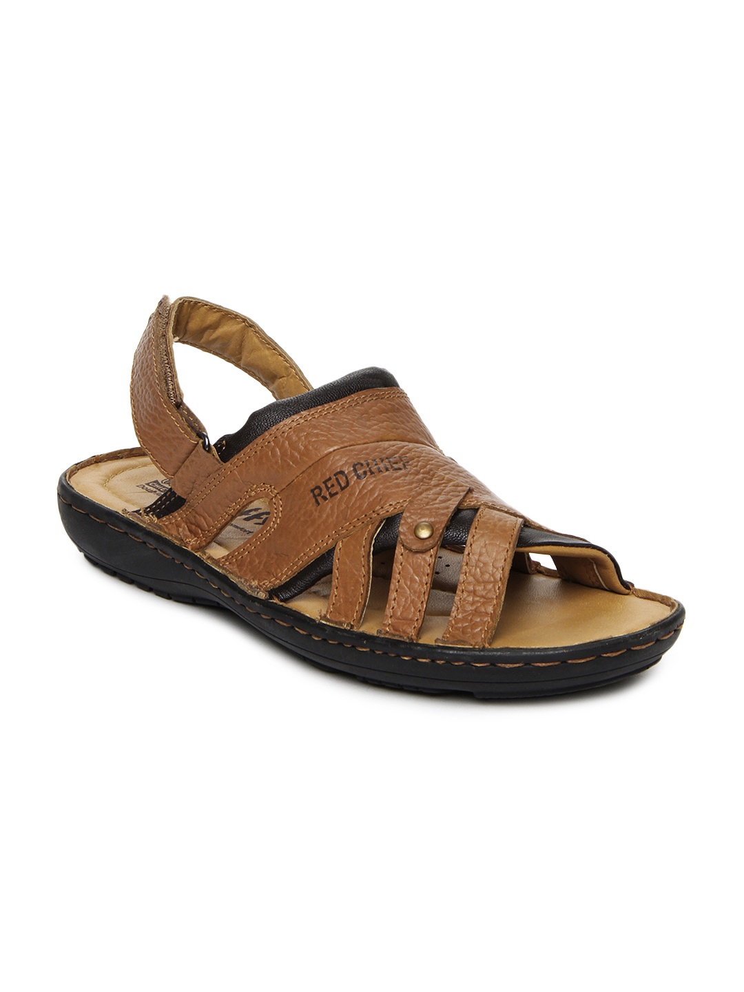 

Red Chief Men Brown Leather Sandals