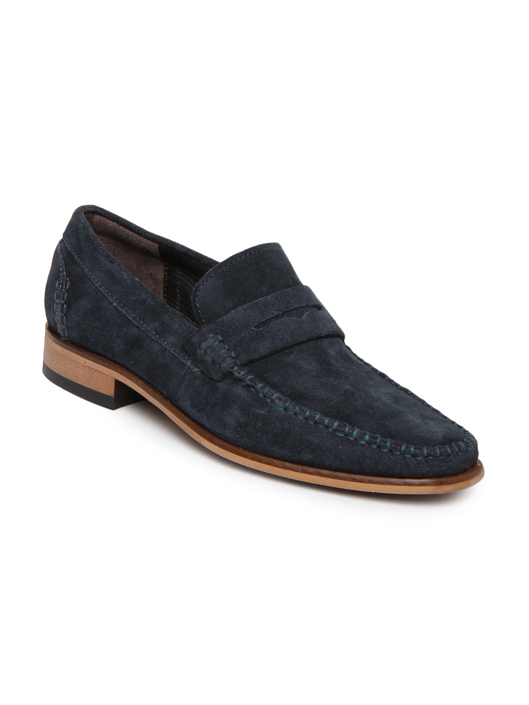 Myntra Ruosh Occasion Men Blue Leather Semi-Formal Shoes 365034 | Buy ...