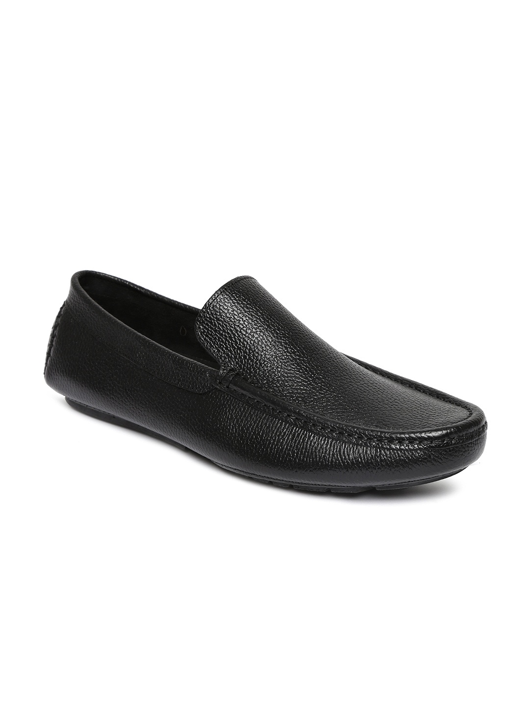 

San Frissco Men Black Leather Loafers