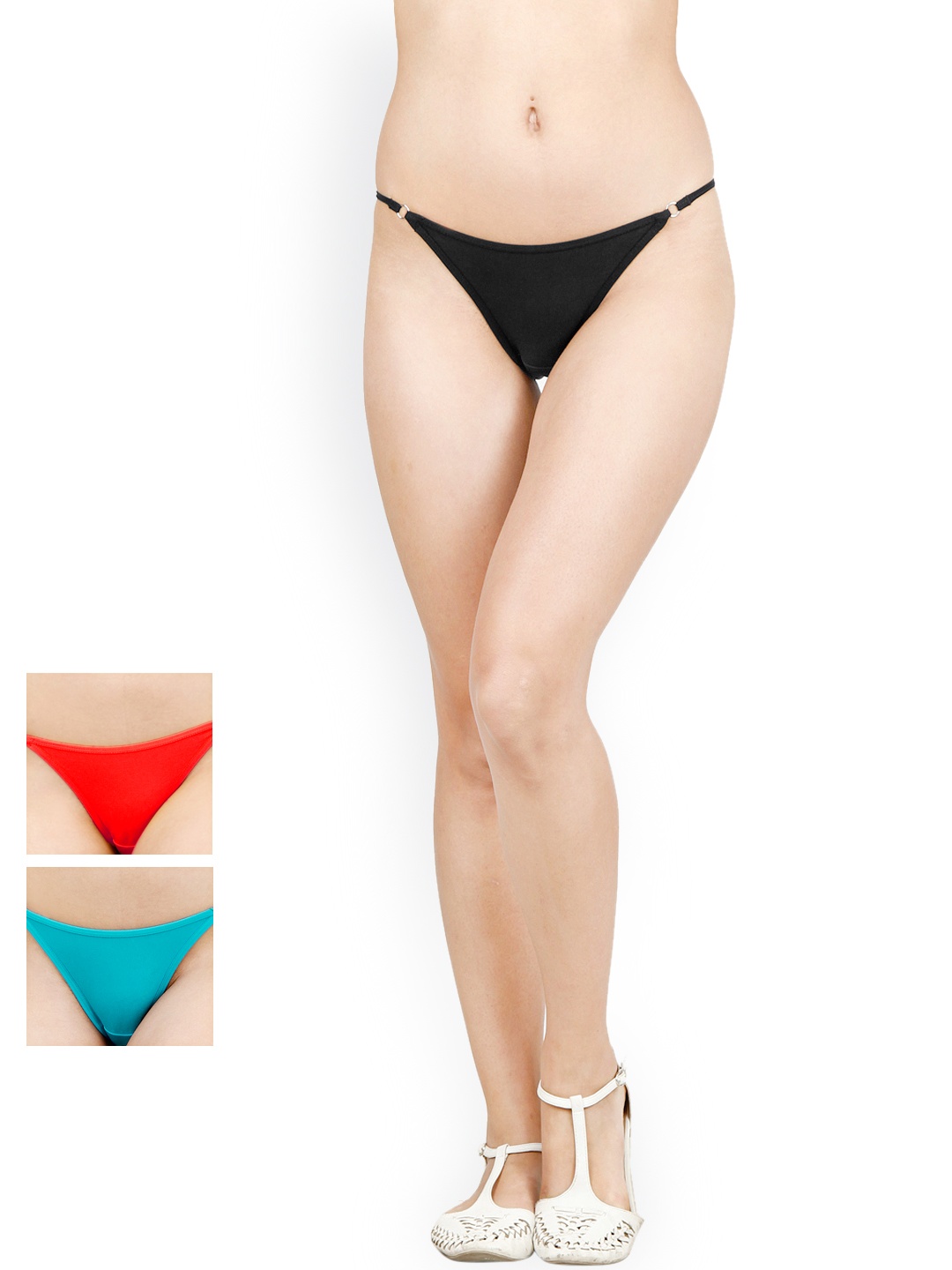 

Softrose Pack of 3 Women Bikini Briefs RB5001BRRG, Black