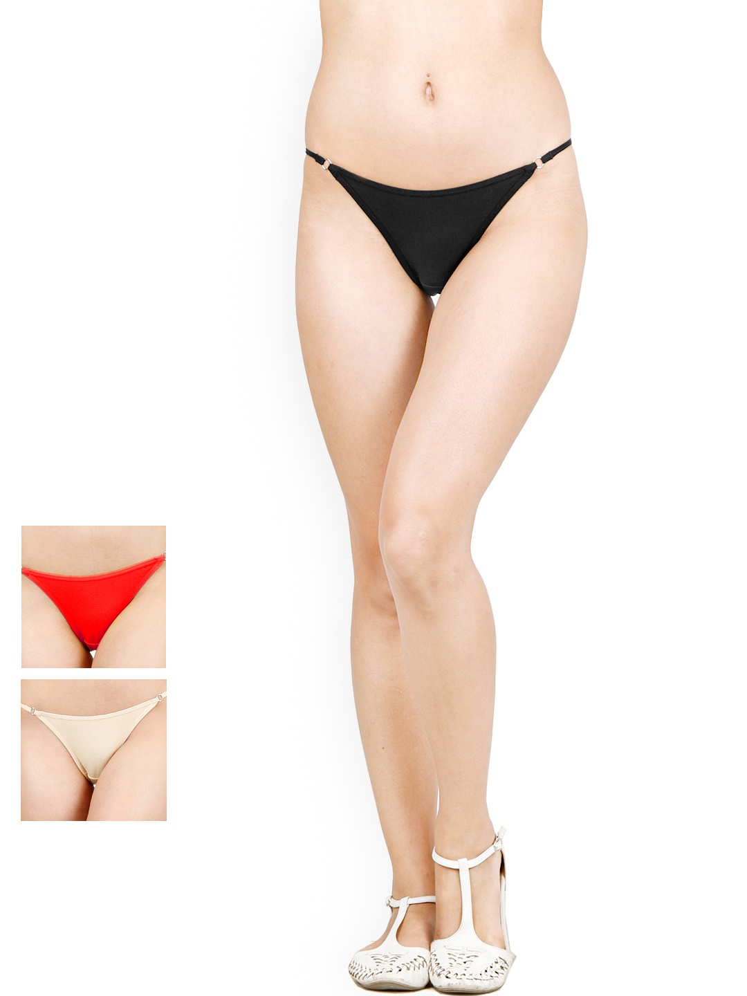 

Softrose Pack of 3 Women Bikini Briefs RB5001BRS, Black