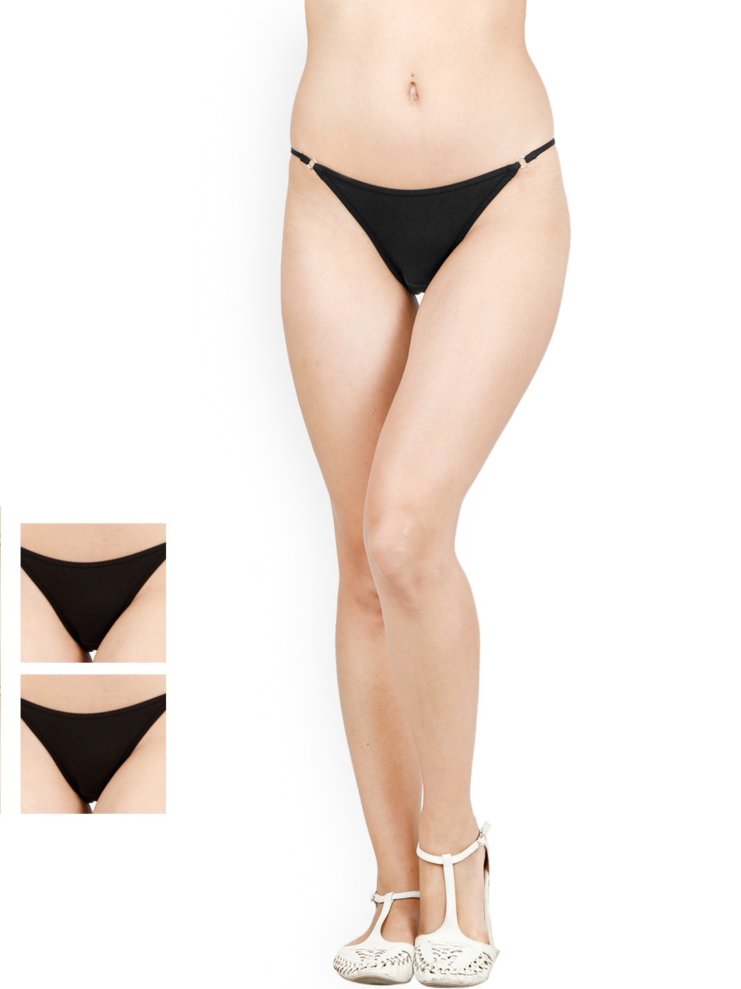 

Softrose Pack of 3 Women Black Bikini Briefs RB50013B