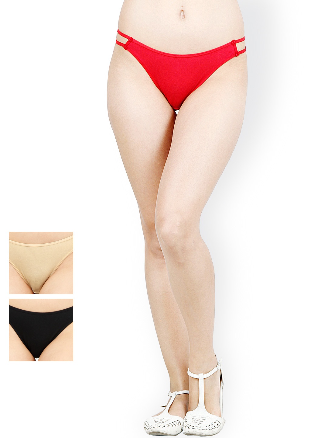 

Softrose Women Pack of 3 Bikini Briefs WP5001BRS, Black