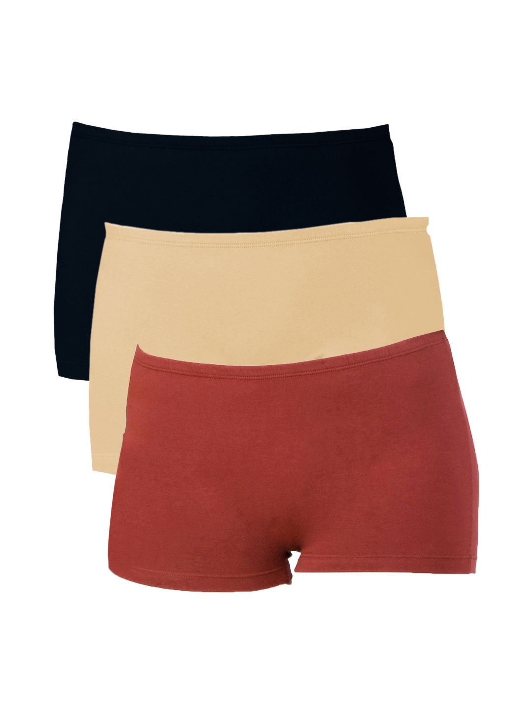 

Softrose Women Pack of 3 Boyshorts SH7004BMRS, Black