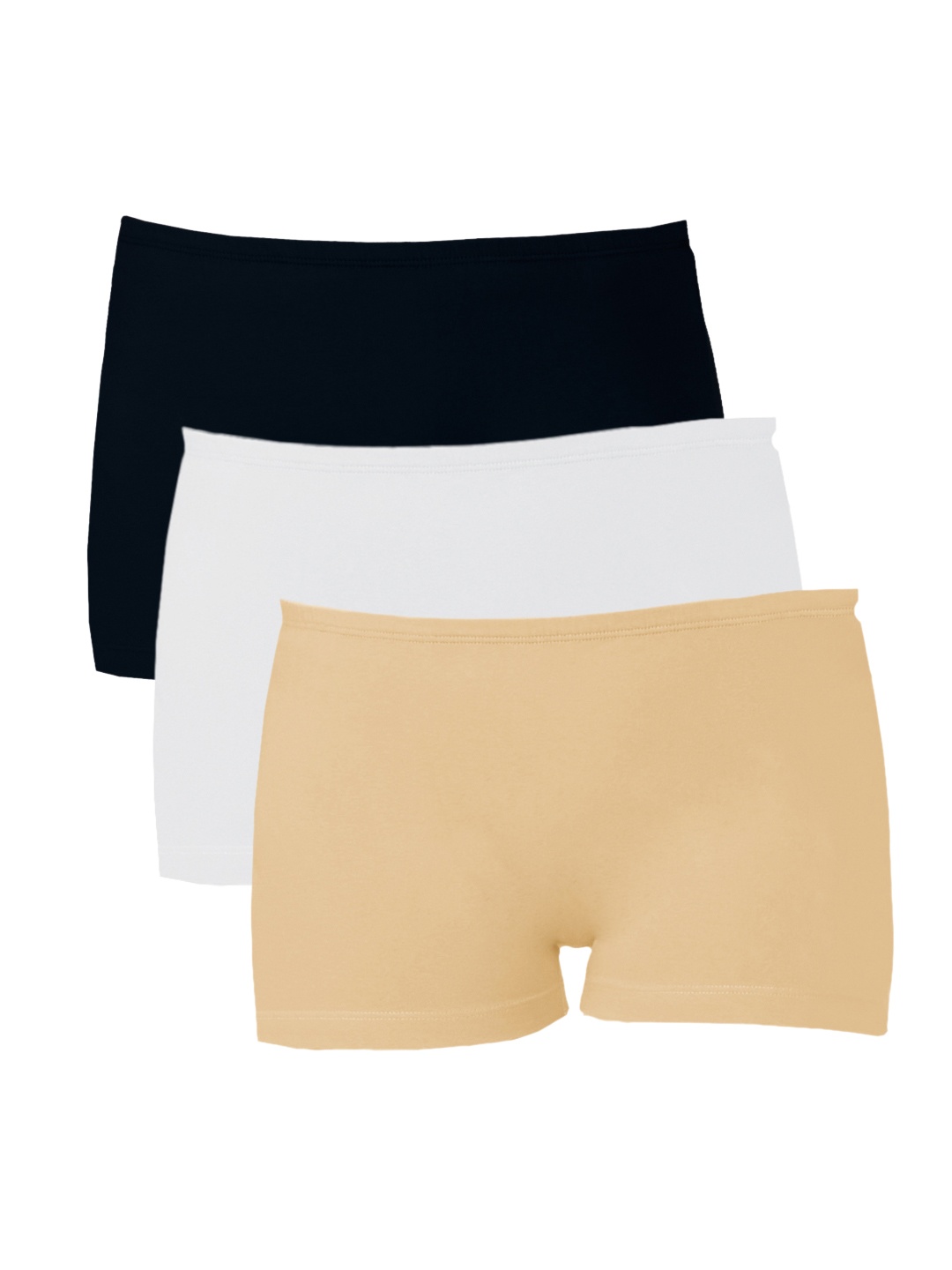 

Softrose Women Pack of 3 Boyshorts SH7004BWS, Black