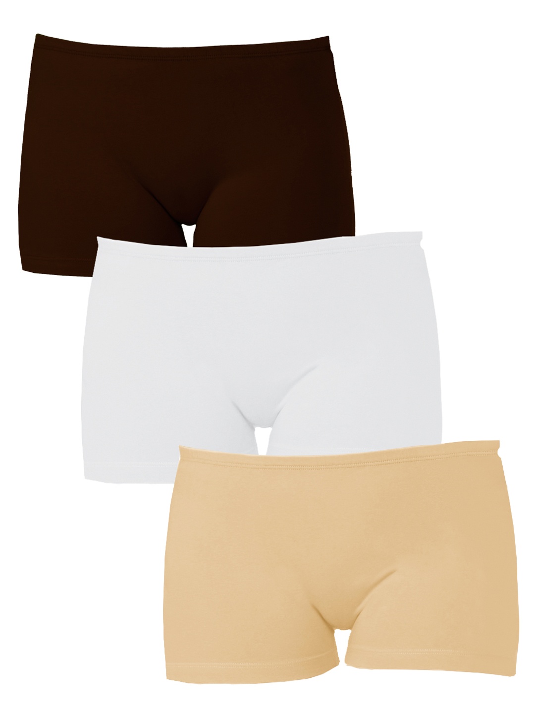 

Softrose Women Pack of 3 Boyshorts SH7004CSW, Coffee brown
