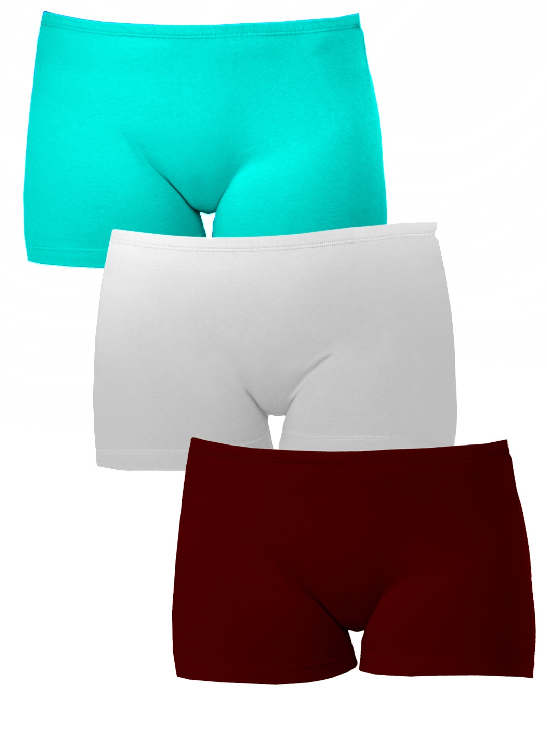 

Softrose Women Pack of 3 Boyshorts SH7004MRFGR, Maroon