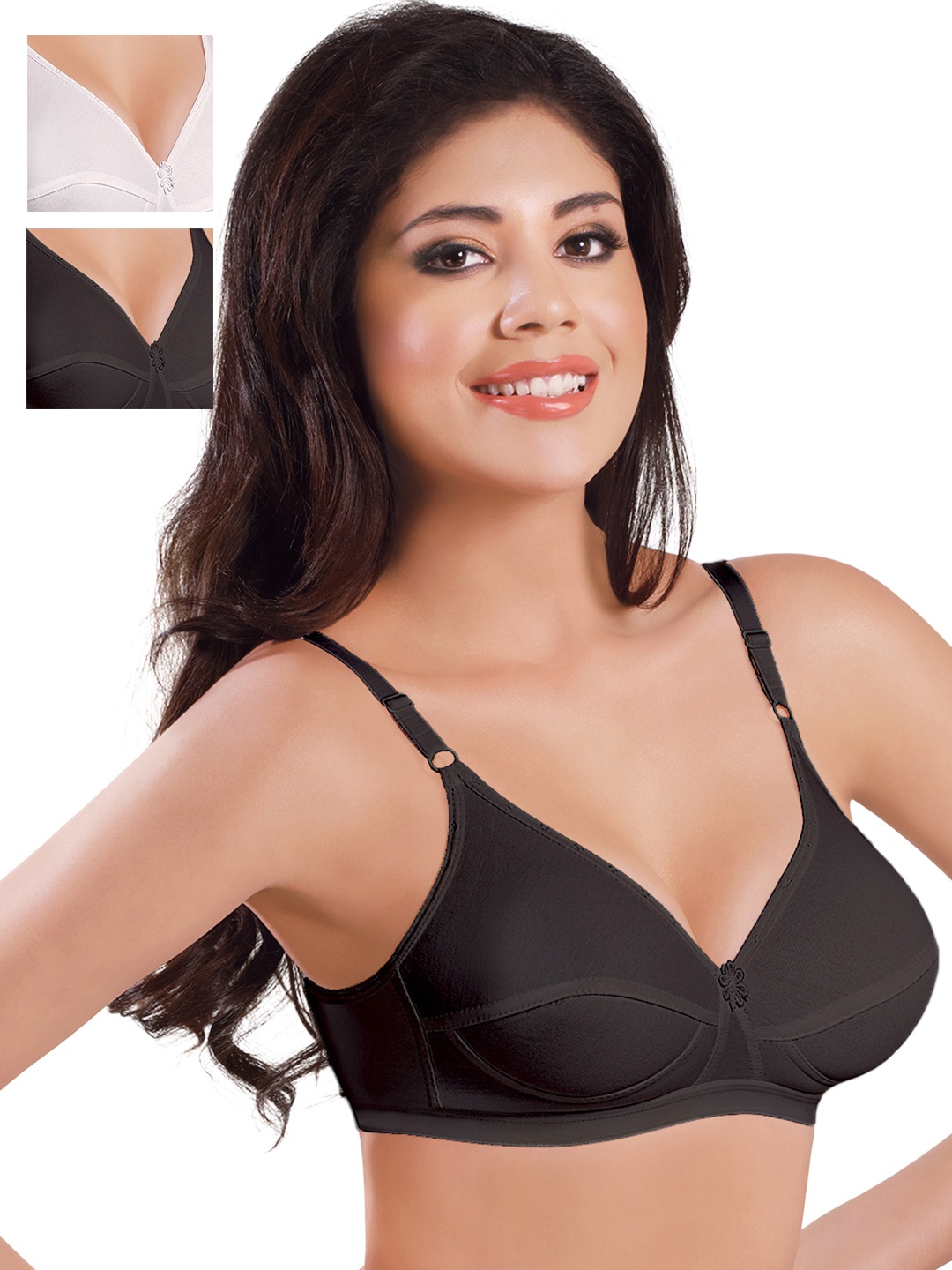 

Sonari Pack of 3 Full-Coverage Everyday Bras, Black