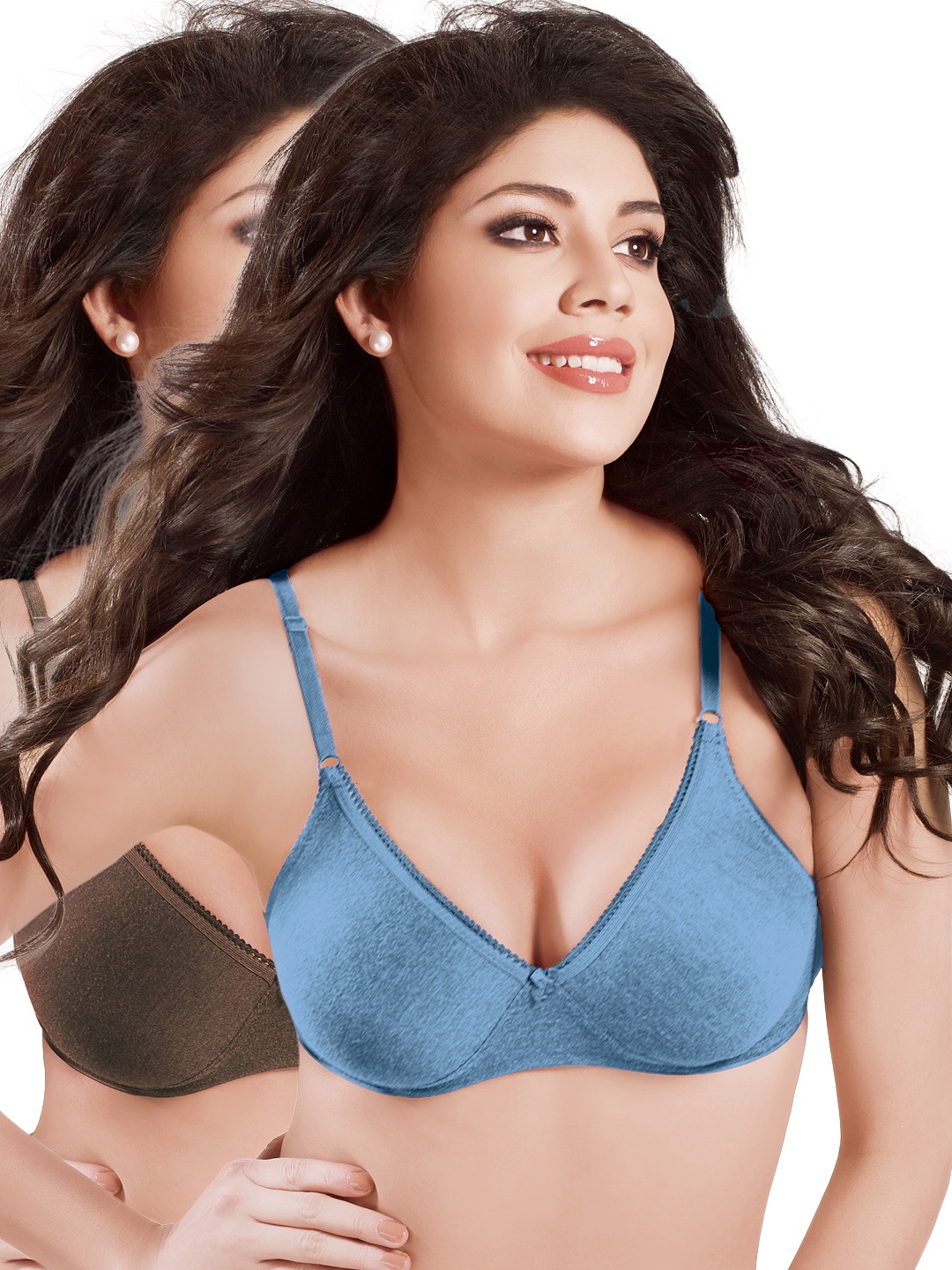 

Sonari Pack of 2 Full-Coverage T-shirt Bras, Brown