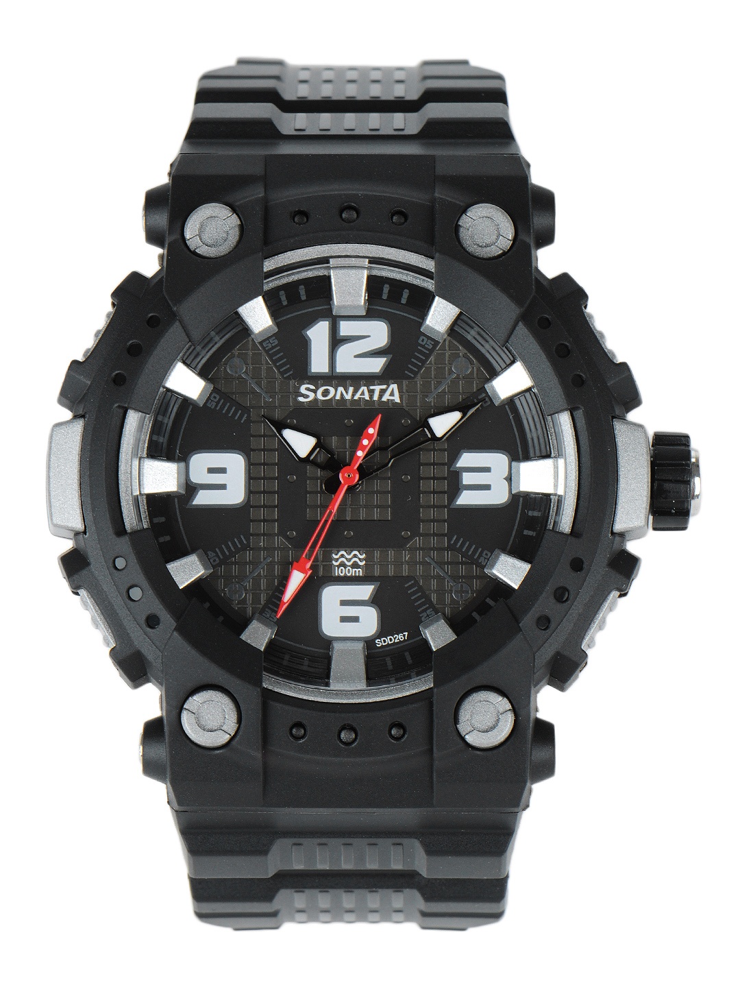 

Sonata Men Black & Grey Dial Watch 77014PP01J