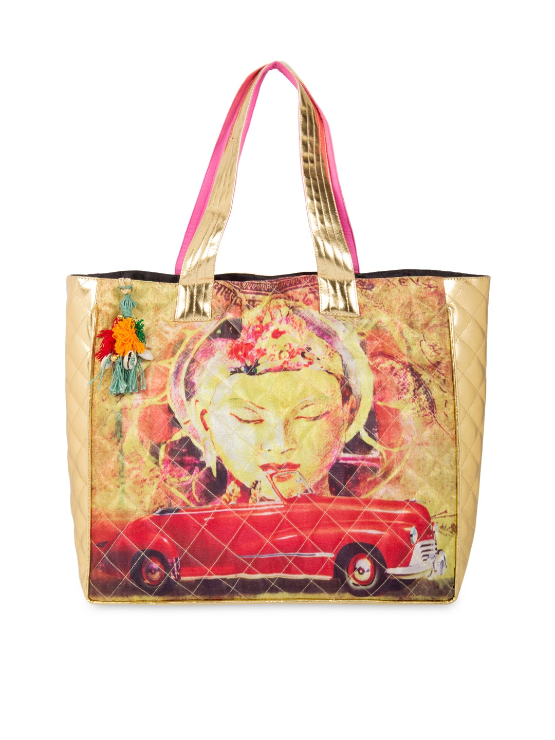 

The House of Tara Women Multicoloured Printed Tote Bag, Multi