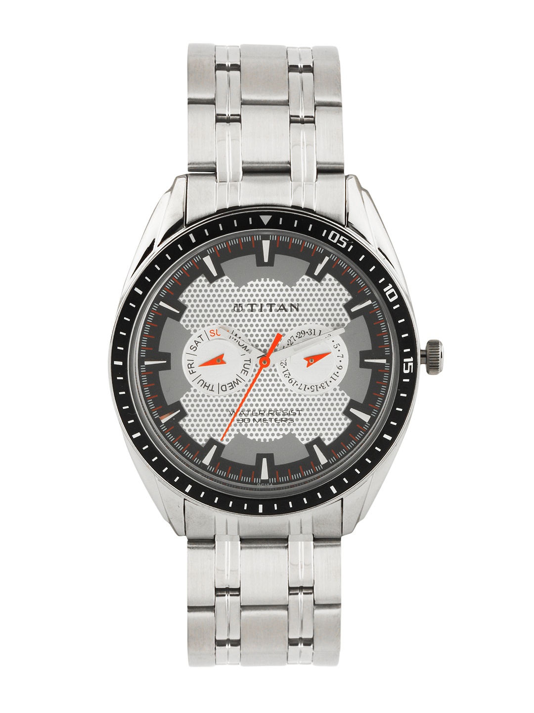 

Titan Men Silver-Toned & Grey Dial Watch NE1582KM01
