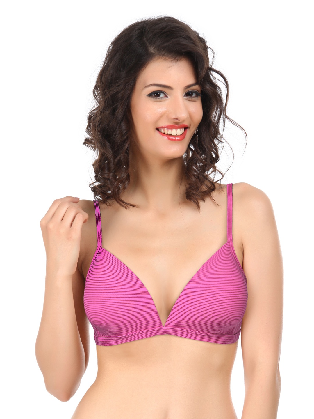 

Triumph Pink77 Invisible Padded Wireless Multioptional Straps Everyday T-Shirt Bra 110I356, Pink