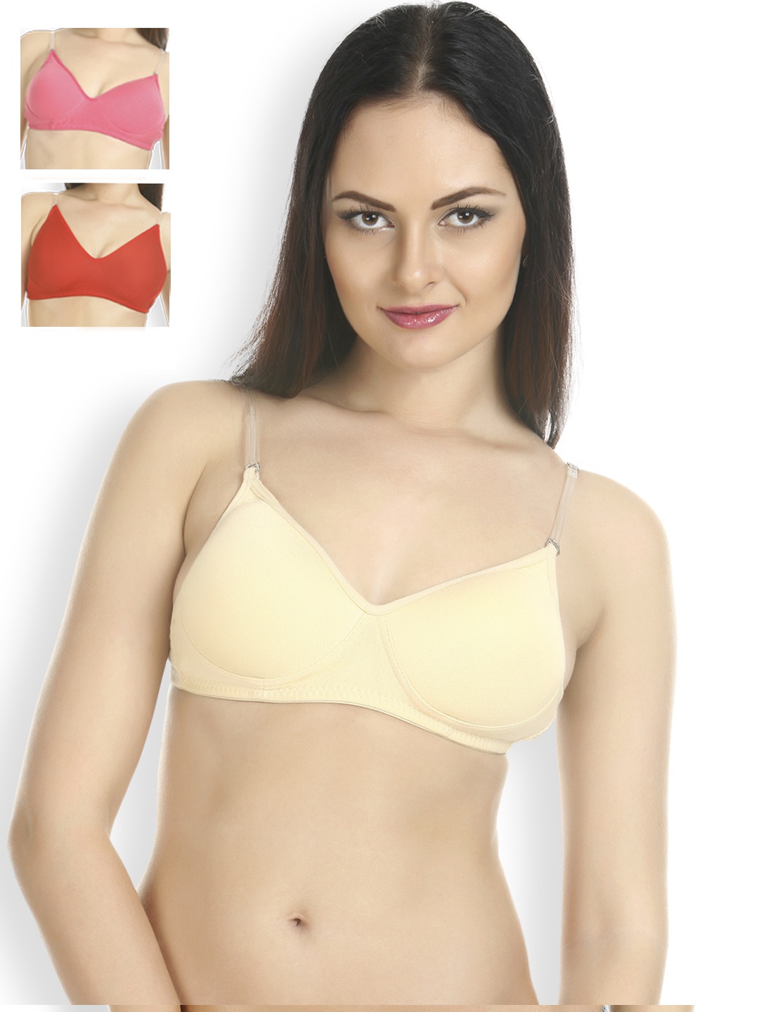 

Tweens Pack of 3 Full Coverage T-shirt Bras 1315, Skin