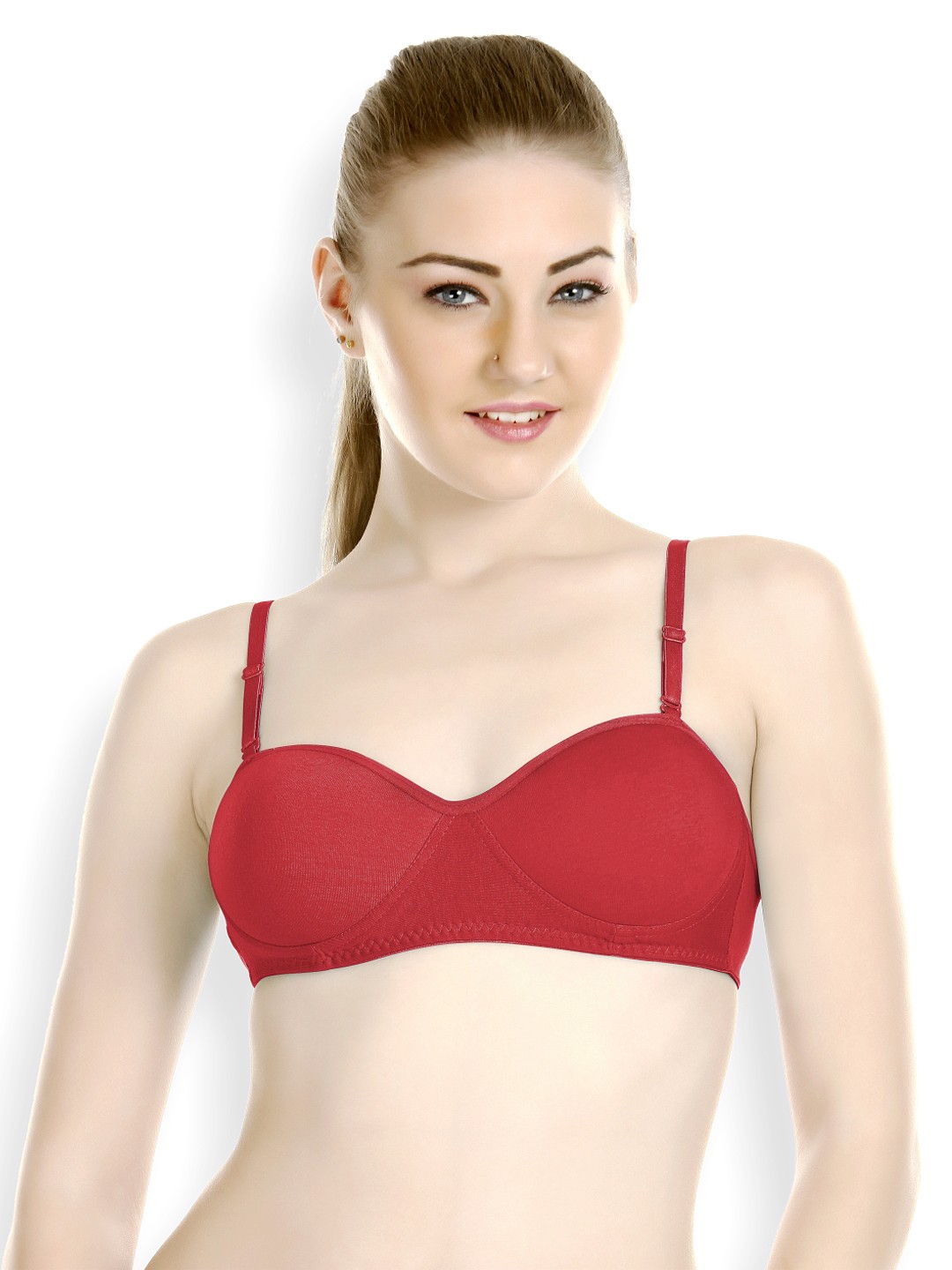

Tweens Pack of 3 Red Demi-Cup Padded T-shirt Bras 1201-3P
