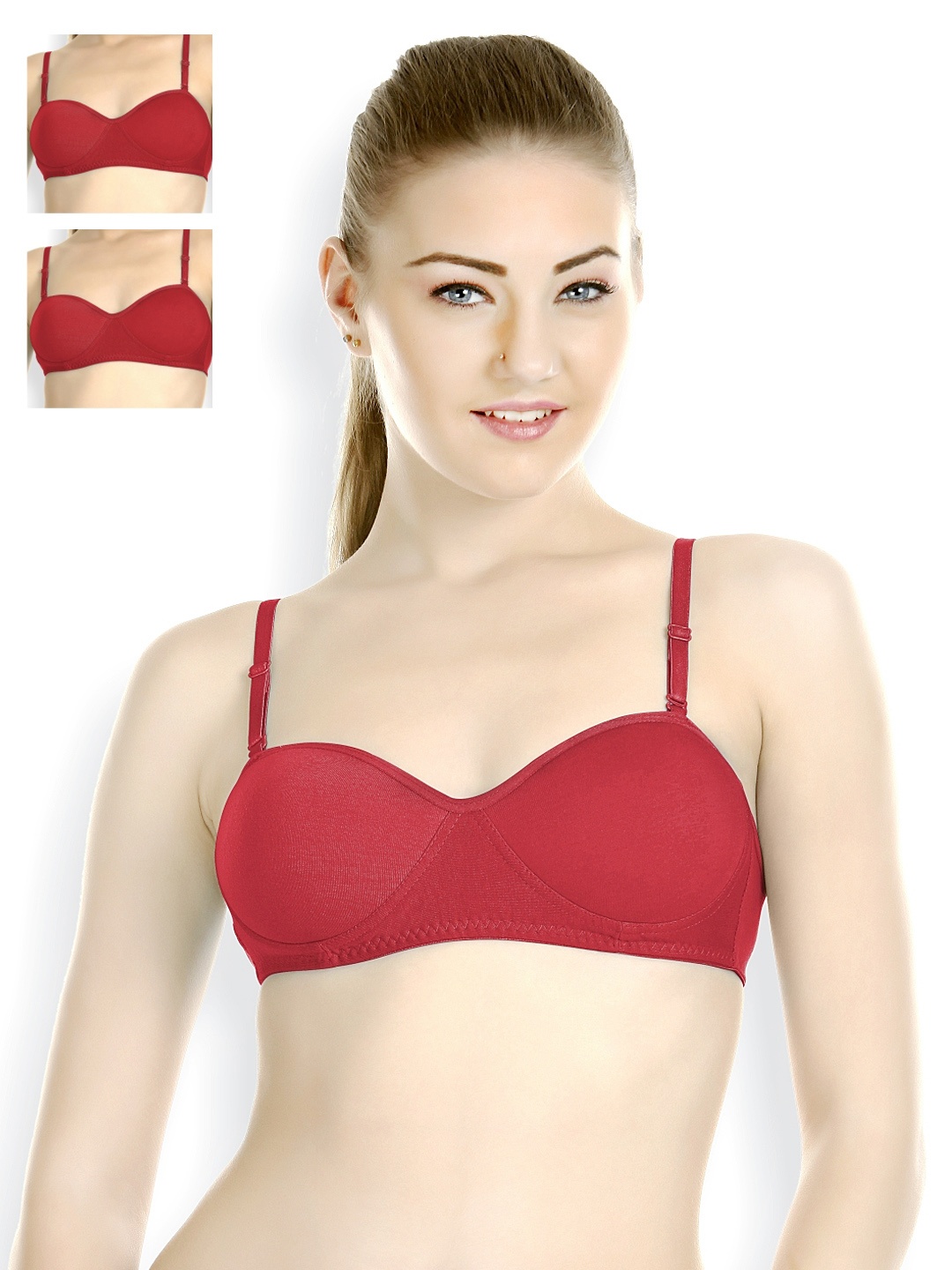 

Tweens Pack of 3 Red Demi Cup Bras TW1201